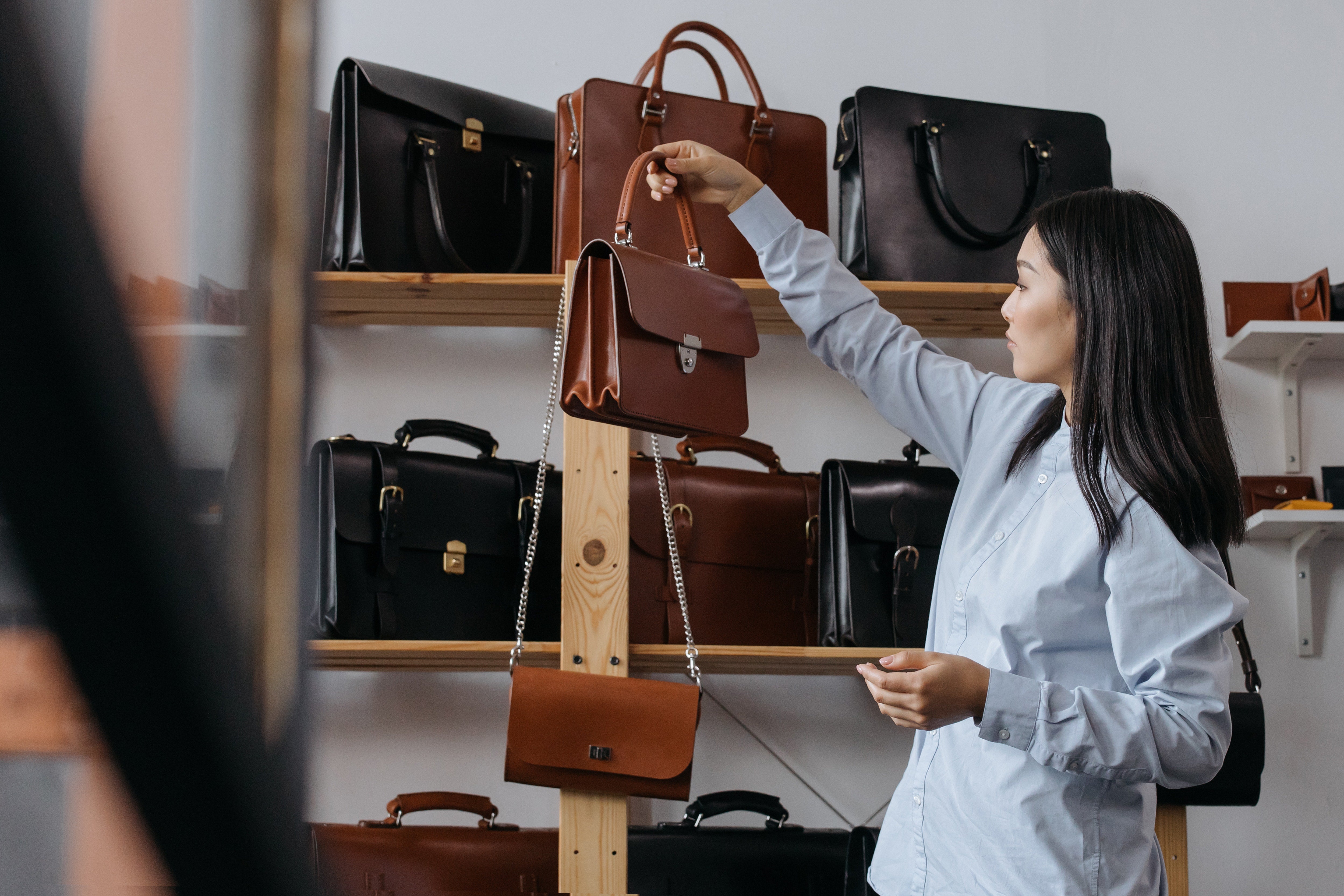 Girl WIth Hand Bag